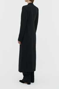 Julien Coat in Black Recycled Wool