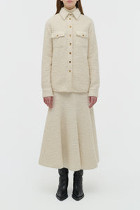 John Austin Shirt in Ivory Recycled Cashmere Boucle