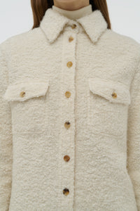 John Austin Shirt in Ivory Recycled Cashmere Boucle