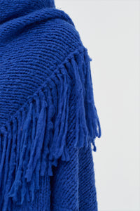 Lauren Knit Wrap in Cobalt Welfat Cashmere