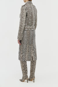 Anton Biker Jacket in Greyscale Inversa™ Snakeskin