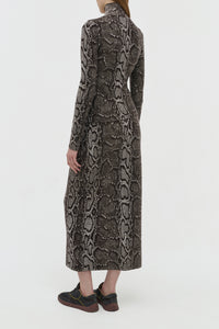 Beda Knit Turtleneck in Greyscale Cashmere Silk