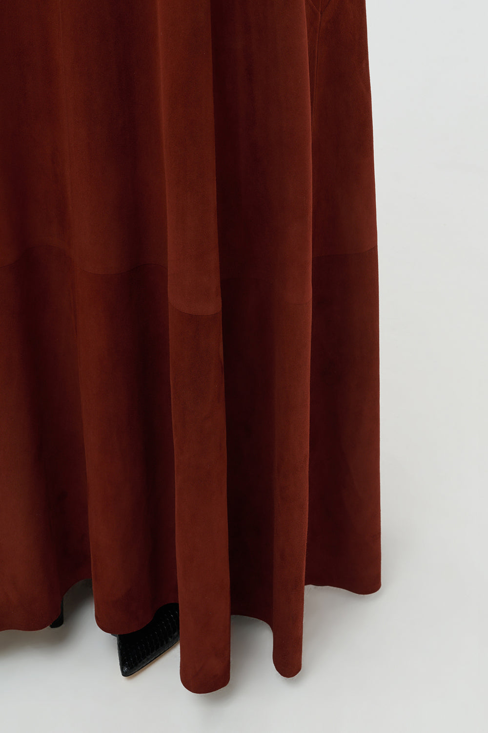 Brigita Slip Dress in Burnt Sienna Suede