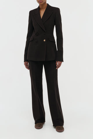 Stephanie Blazer in Chocolate Fine Cashmere Corduroy
