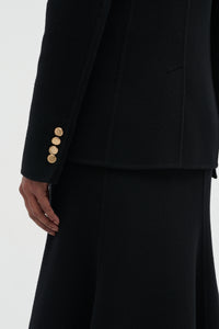 Lloyd Blazer in Black Double-Face Recycled Cashmere