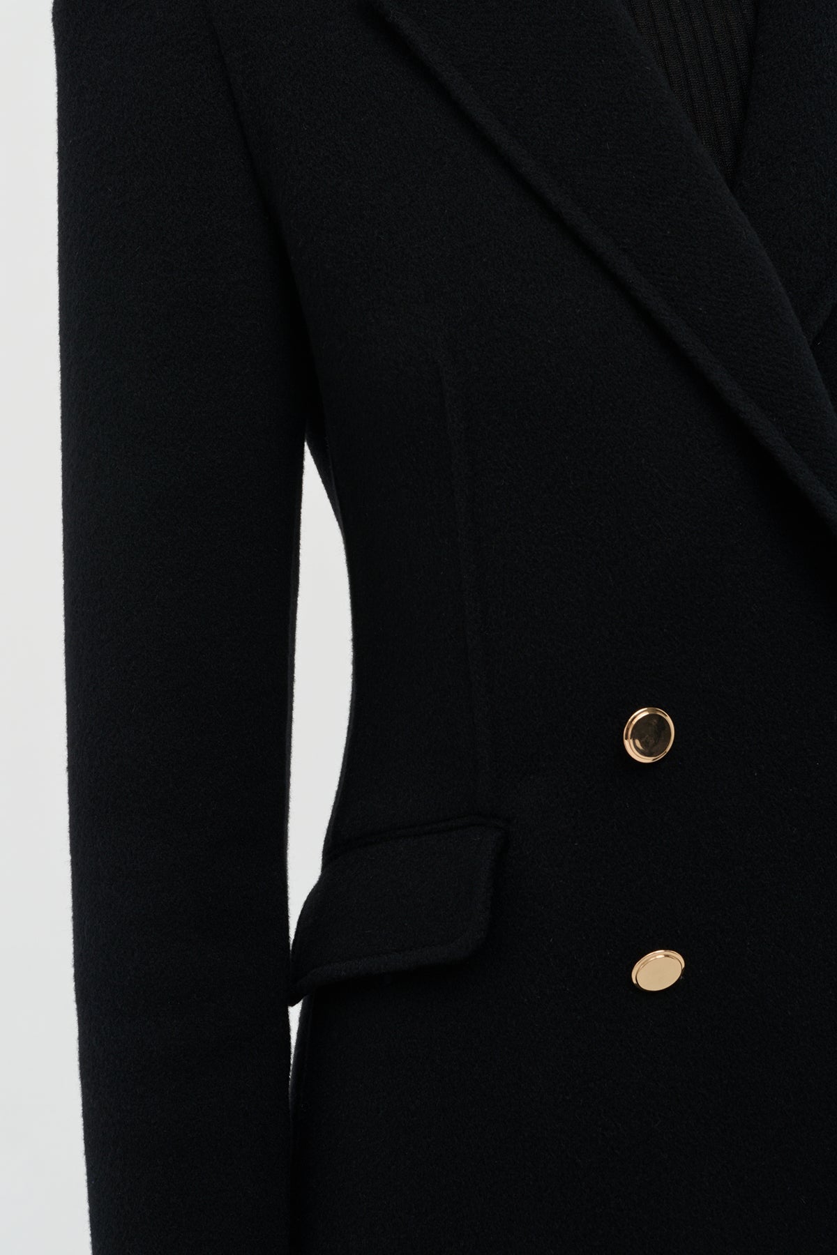 Lloyd Blazer in Black Double-Face Recycled Cashmere