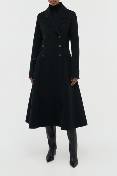 Cantwell Coat in Black Double-face Recycled Cashmere – Gabriela Hearst