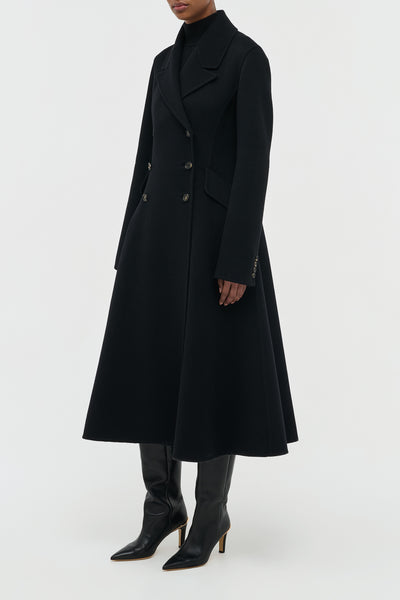 Cantwell Coat in Black Double-face Recycled Cashmere – Gabriela Hearst