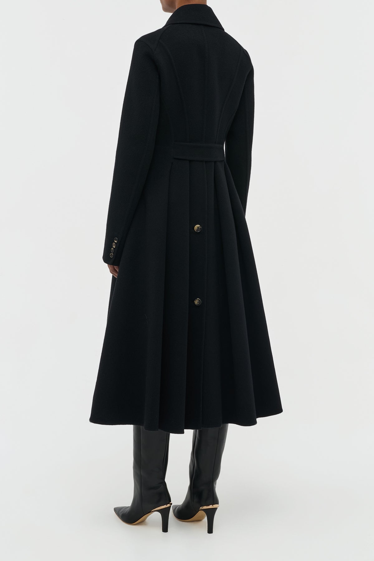 Cantwell Coat in Black Double-Face Recycled Cashmere