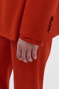Mairi Blazer in Antelope Orange Wool Cashmere Flannel
