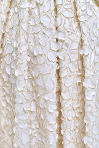 Nexus Embroidered Leaves Maxi Dress in Ivory Linen