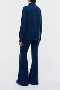 John Austin Shirt in Electric Navy Speckled Cashmere