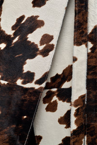 Idalia Midi Skirt in Ivory Cognac Multi Pony Hair