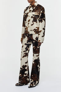 Miran Jacket in Ivory Cognac Multi Pony Hair