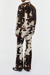 Miran Jacket in Ivory Cognac Multi Pony Hair