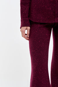 Rhein Flare Pant in Bordeaux Speckled Cashmere