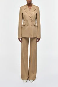 Angela Blazer in Camel Sea Island Cotton