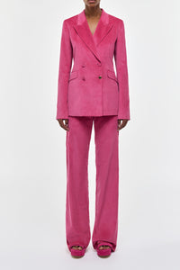 Angela Blazer in Fuchsia Sea Island Cotton Corduroy