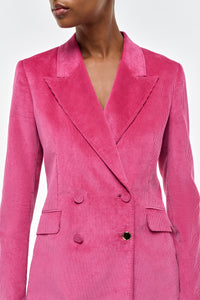 Angela Blazer in Fuchsia Sea Island Cotton Corduroy