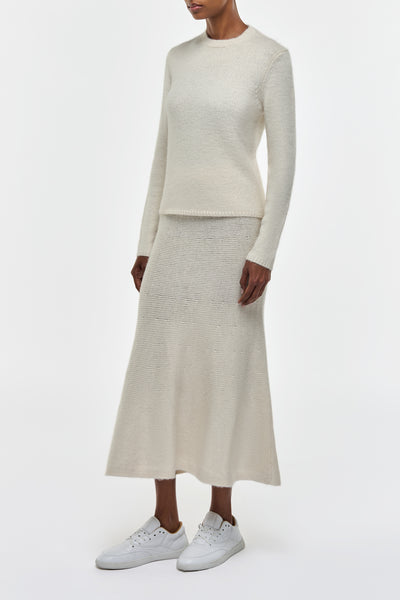 Manni Knit Maxi Skirt in Ivory Cashmere – Gabriela Hearst