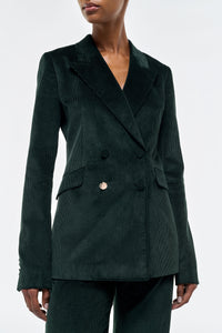 Angela Blazer in English Green Sea Island Cotton Corduroy