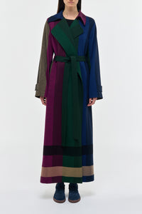Lyra Trench Coat in Multi Cashmere
