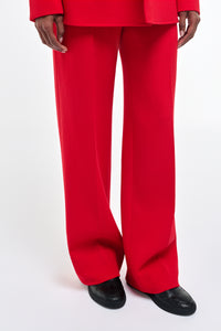 Norman Pant in Scarlet Red Virgin Wool