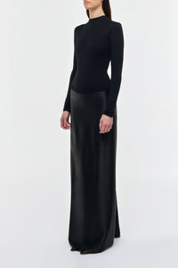 Jessamy Dress in Black Silk