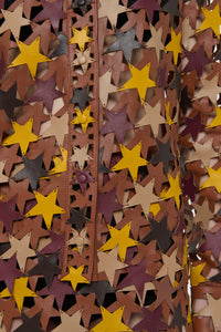 Aluma Patchwork Stars Shirt in Mutli Nappa Leather