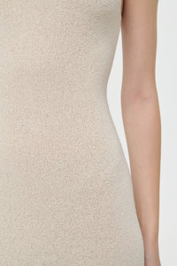 Nyra Knit Maxi Dress in Off White Mulberry Silk