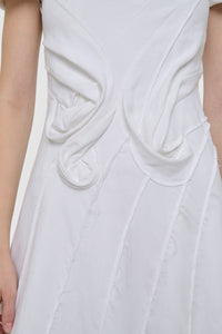 Navi Puff Sleeve Maxi Dress in Ivory Aloe Linen