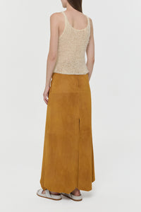 Off White Cashmere Tank Top - Back View Styled Look | Gabriela Hearst