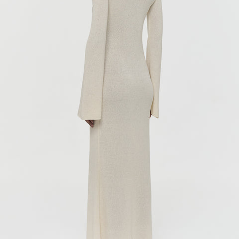 Women's Off-White Silk Maxi Dress