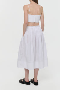 Shiva Maxi Skirt in White Sea Island Cotton