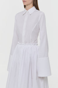 Jataya Shirt in White Sea Island Cotton