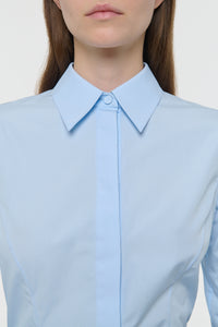 Jataya Shirt in Light Blue Sea Island Cotton
