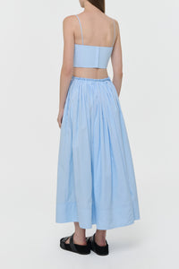 Nadir Top in Light Blue Sea Island Cotton