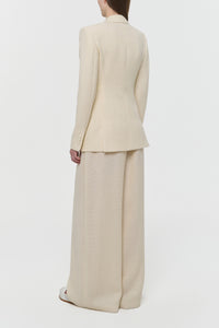Mairi Blazer in Ivory Alpaca Wool