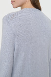 Titus Knit Sweater in Light Blue Cashmere