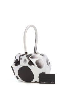 Black White Satin Nina Bag Adam Pendleton Collaboration - Side View | Gabriela Hearst