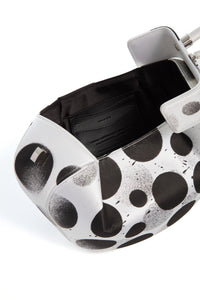 Black White Satin Nina Bag Adam Pendleton - Interior Detail View | Gabriela Hearst