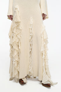 Bloomsbury Knit Dress in Ivory Silk