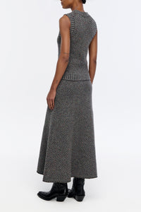 Cresset Vest in Charcoal Multi Cashmere