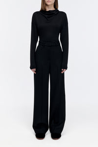 Paget Top in Black Cashmere Jersey