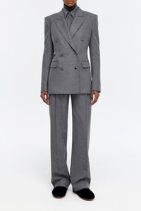 Gavin Blazer in Smoke Cashmere Wool Flannel