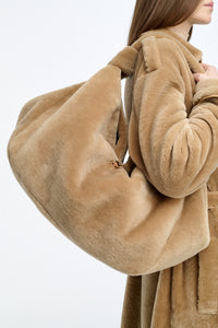 Small Antonia Bag In Champagne Shearling