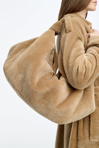 Small Antonia Bag in Champagne Shearling