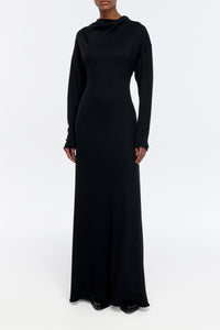 Hemera Dress in Black Cashmere Jersey