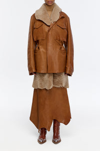 Darwin M65 Jacket in Cognac Vachetta Leather