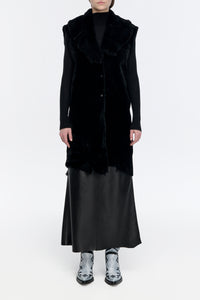 Diviner Jacket Liner in Black Shearling